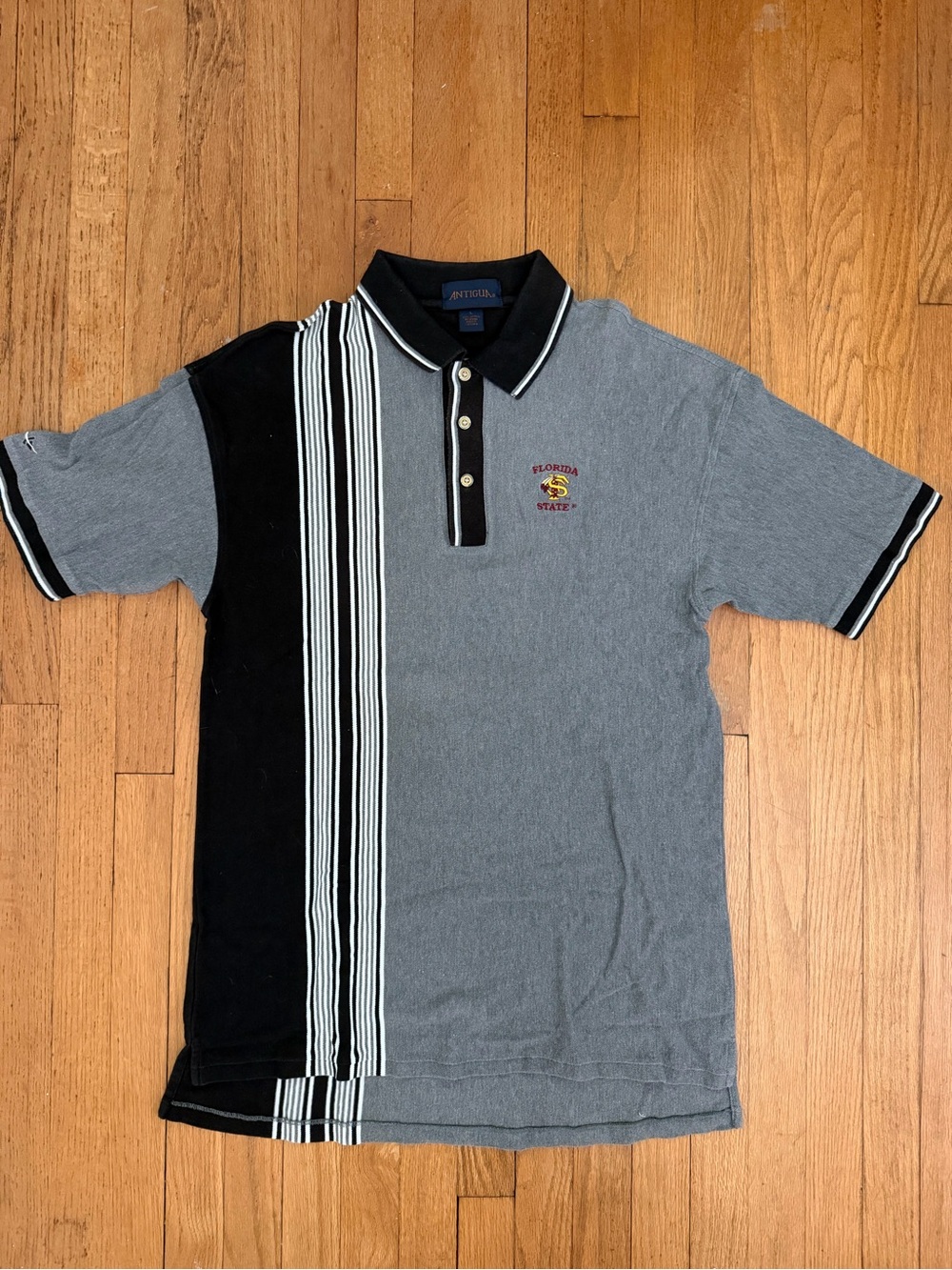 Florida State Seminoles Antigua Gray and Black Polo - Size L